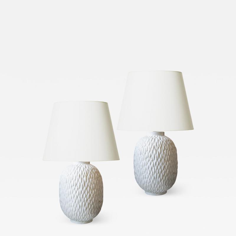 Gunnar Nylund Pair of Organic Modern Lamps by Gunnar Nylund for Rorstrand