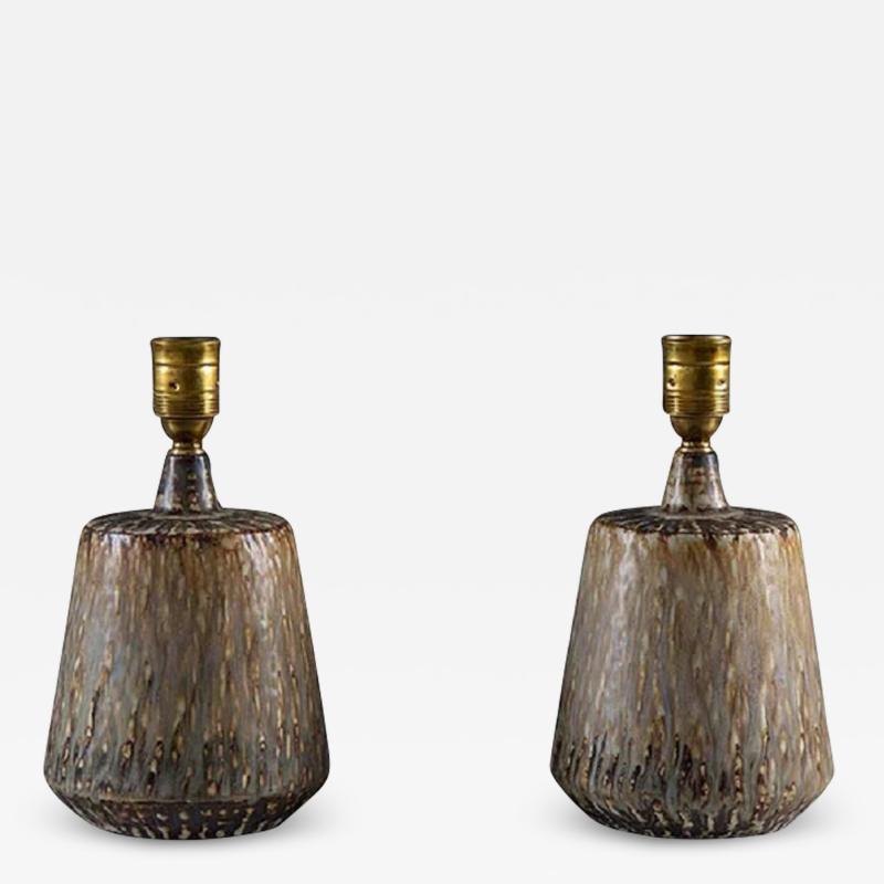 Gunnar Nylund Swedish Midcentury Ceramic Table Lamps by Gunnar Nylund