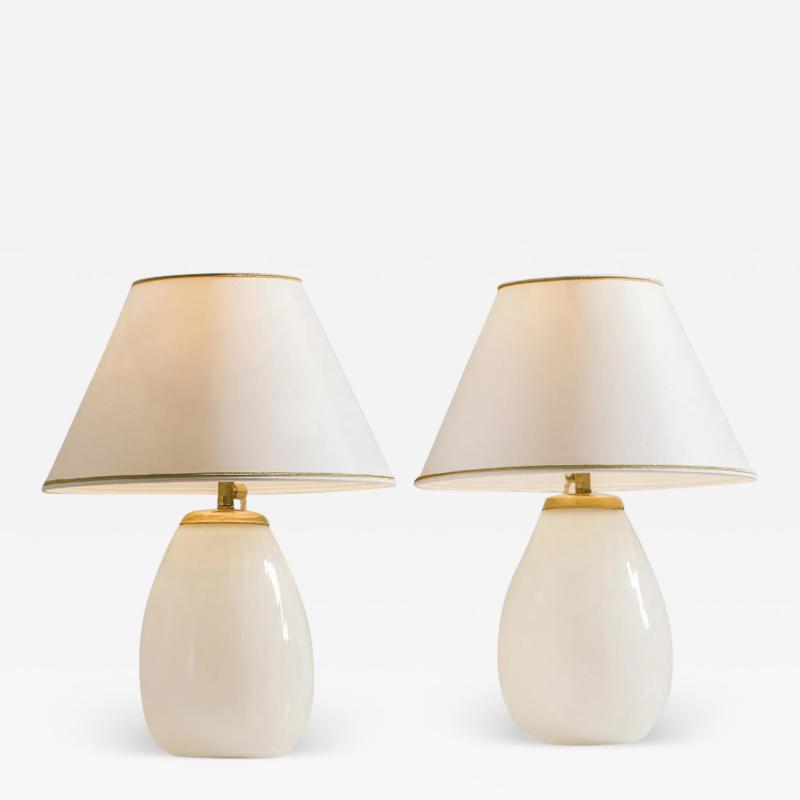 Gunnel Nyman Gunnel Nyman Glass Table Lamps a Pair