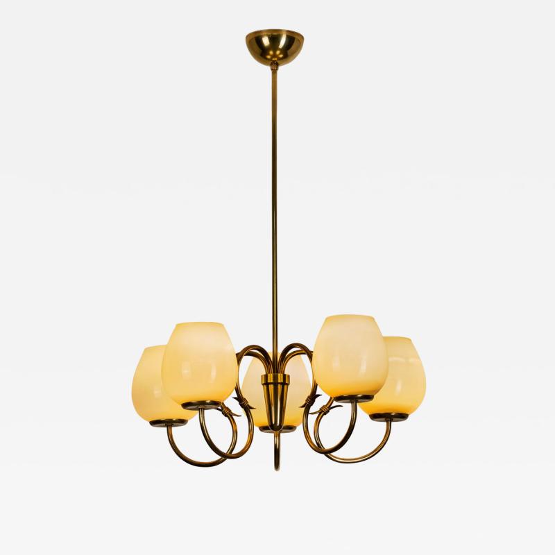 Gunnel Nyman Model 51132 5 Chandelier by Gunnel Nyman for Idman Finland Mid 20th Century