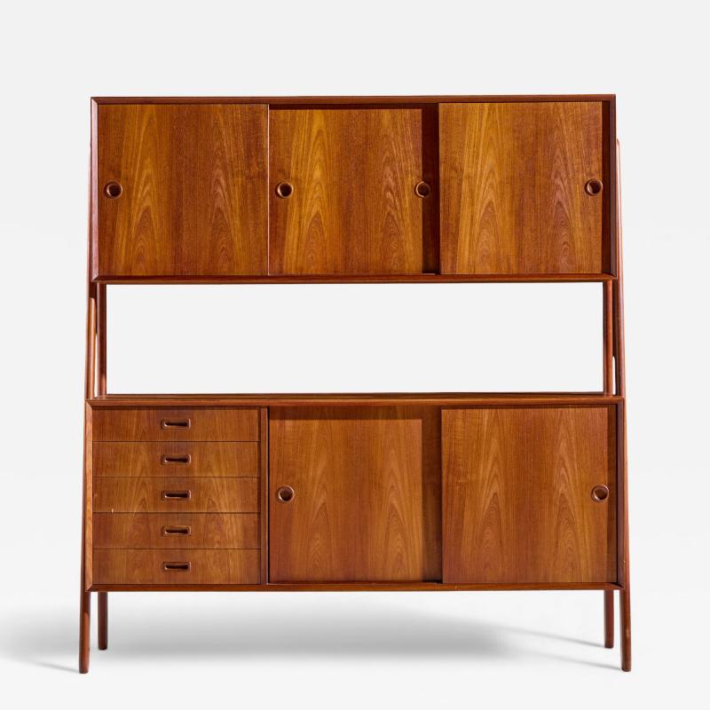 Gunni Omann Gunni Omann for Omann Jun Model 3 Mid Century Danish Teak Credenza and Hutch