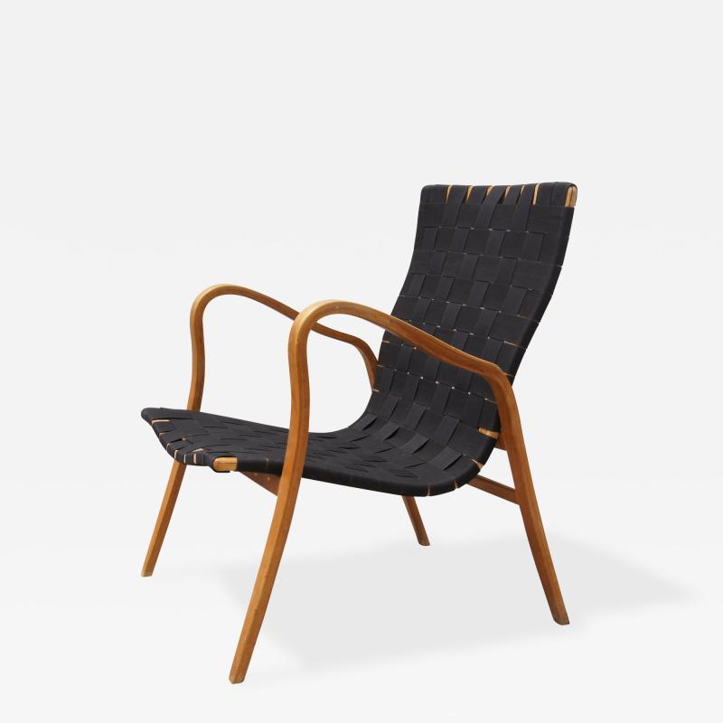 Gustav Axel Berg Birch Bentwood Easy Chair by Gustav Axel Berg