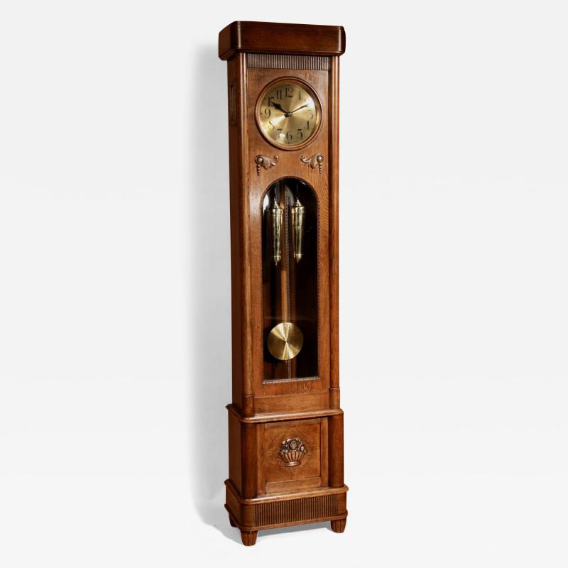 Gustav Becker German Oak Gr nderzeit Historismus Longcase Clock Circa 1920
