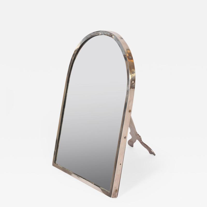 Gustave Keller 1950s French sterling silver dressing table mirror by G Keller Freres Paris