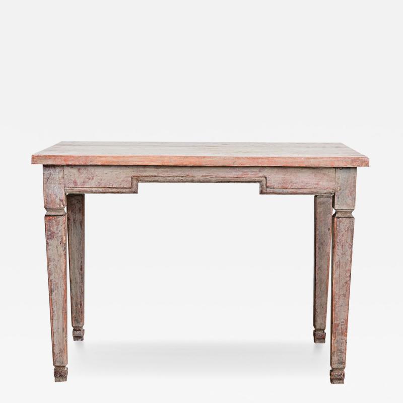 Gustavian Period 18th Century Swedish Painted Center Table