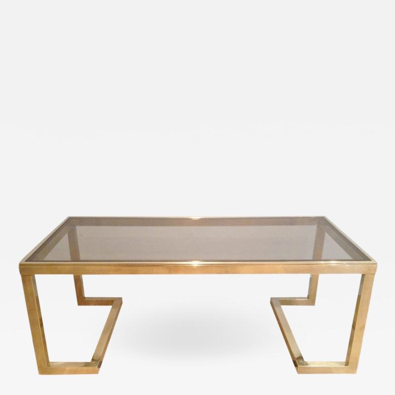 Guy LeFevre 1960S GUY LEFEVERE SOLID BRASS COFFEE TABLE