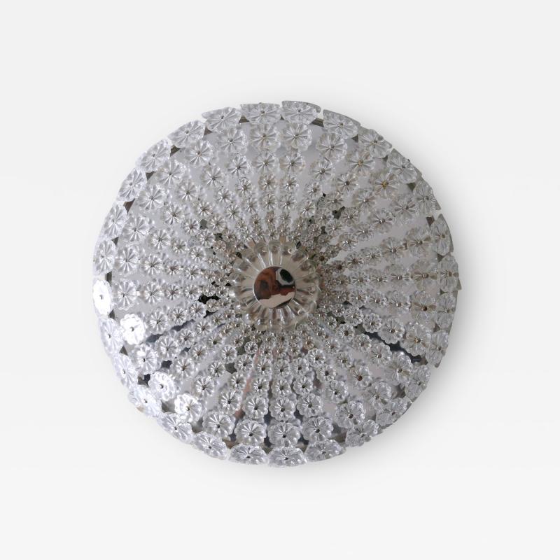 H Richter Modern Glass Flower Flush Mount or Sconce by H Richter 1950s