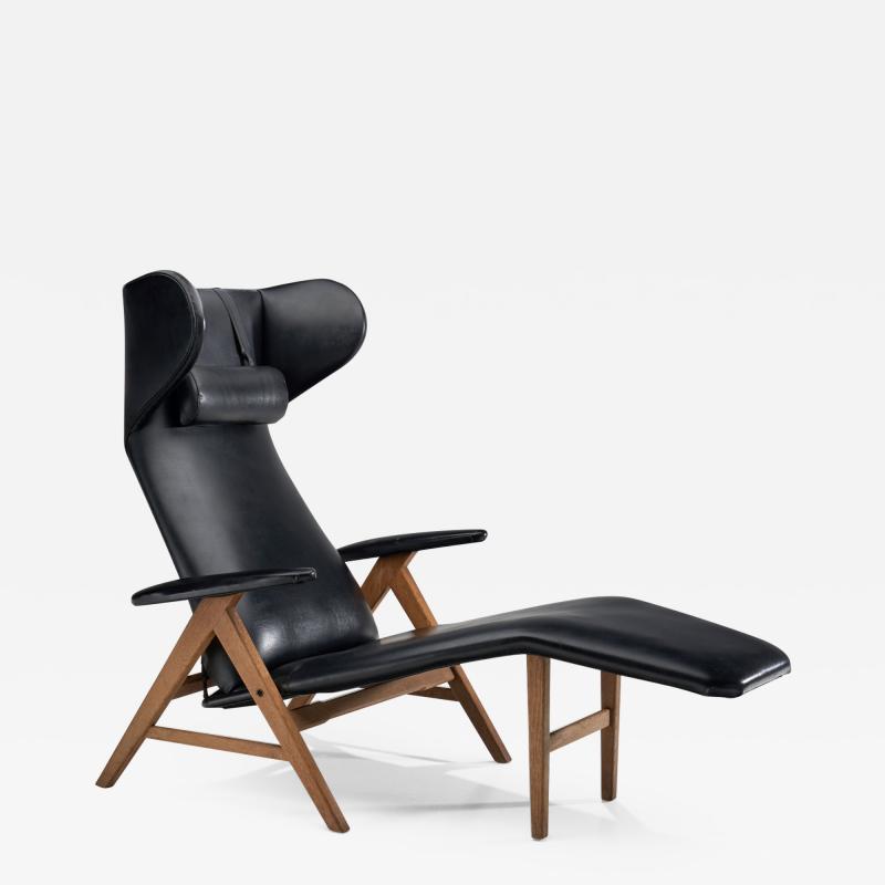 H W Klein Black Lounge Chair by H W Klein Denmark 1960s