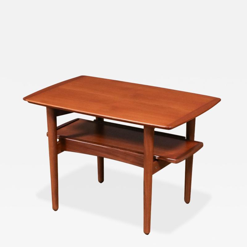 H W Klein H W Klein Teak Side Table w Pull Out Tray for Bramin