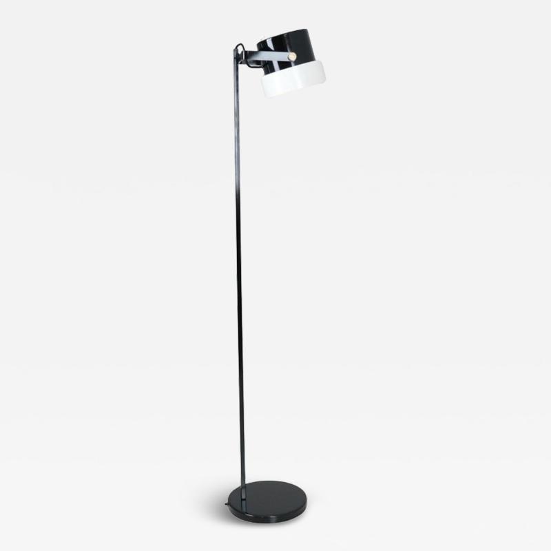 HEIKKI TURUNEN Heikki Turunen Floor Lamp Model 30 138 in Black White Orno 1970s Finland