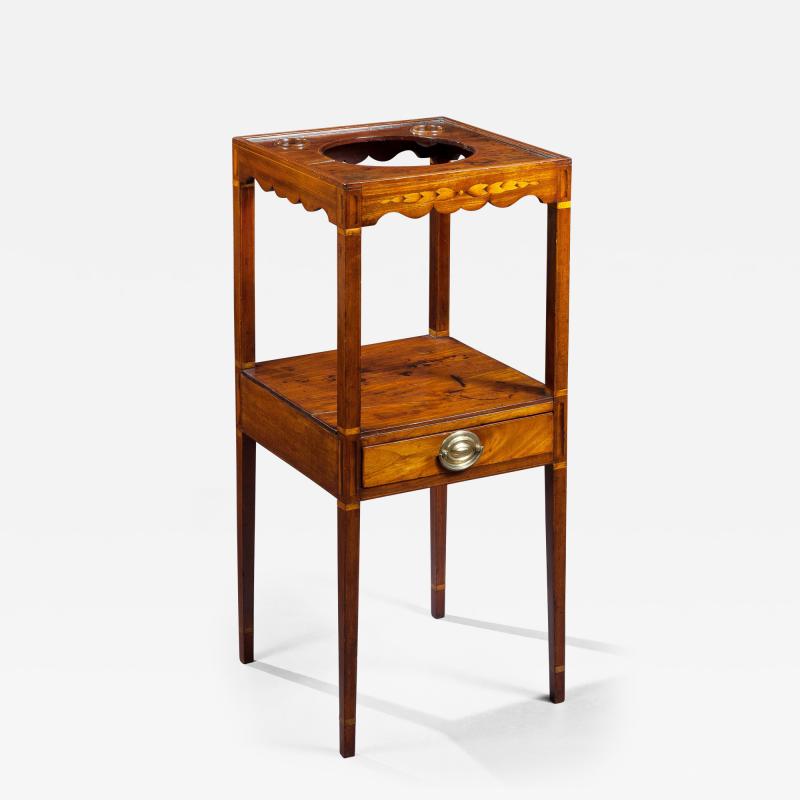 HEPPLEWHITE BLEEDING HEART INLAID WASHSTAND