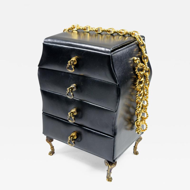 Hand Bag in the Shape of a Chest of Drawers