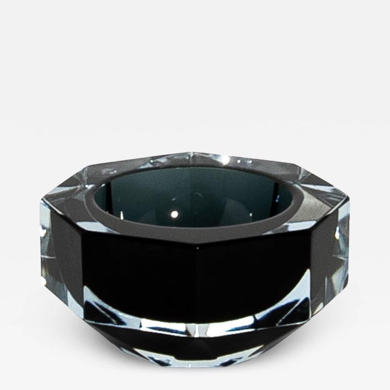Hand Blown Murano Ashtray in Grey
