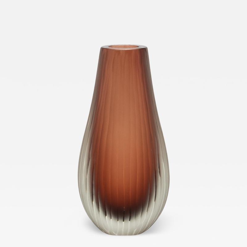 Hand Blown Murano Supreme Vase in Light Amaretto Tall