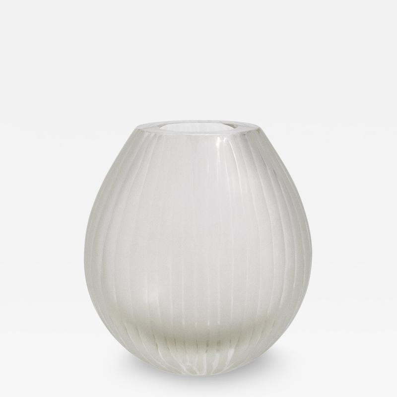Hand Blown Murano Surpime Vase in Citrine Medium