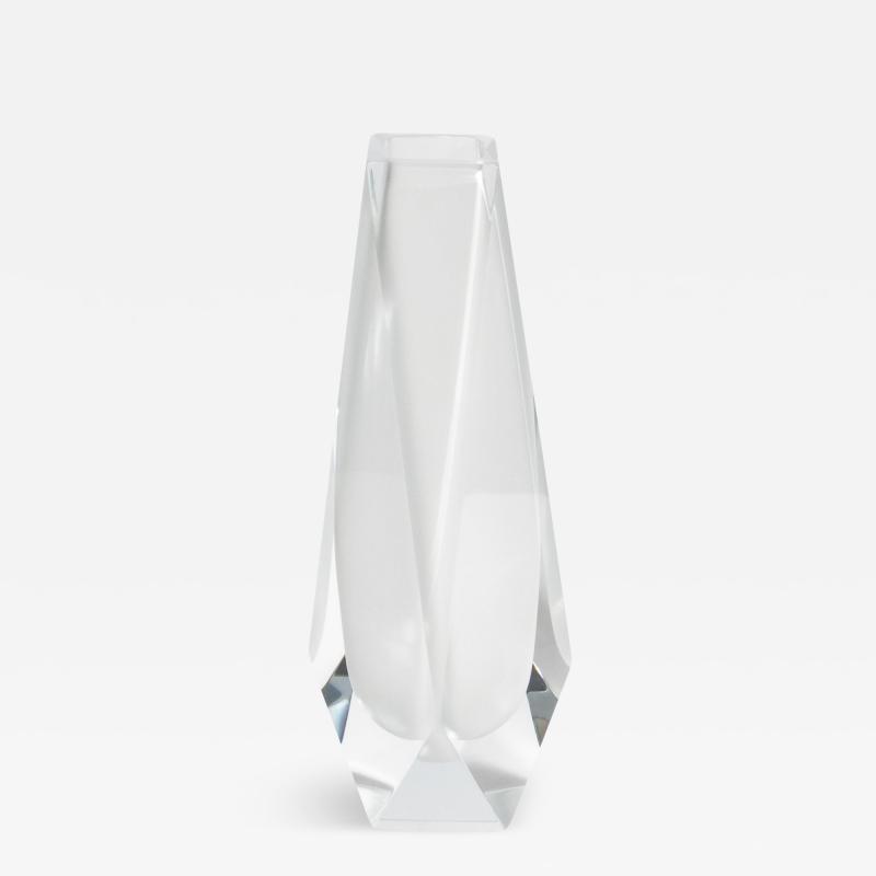 Hand Blown Murano Vase Goccia Frosted