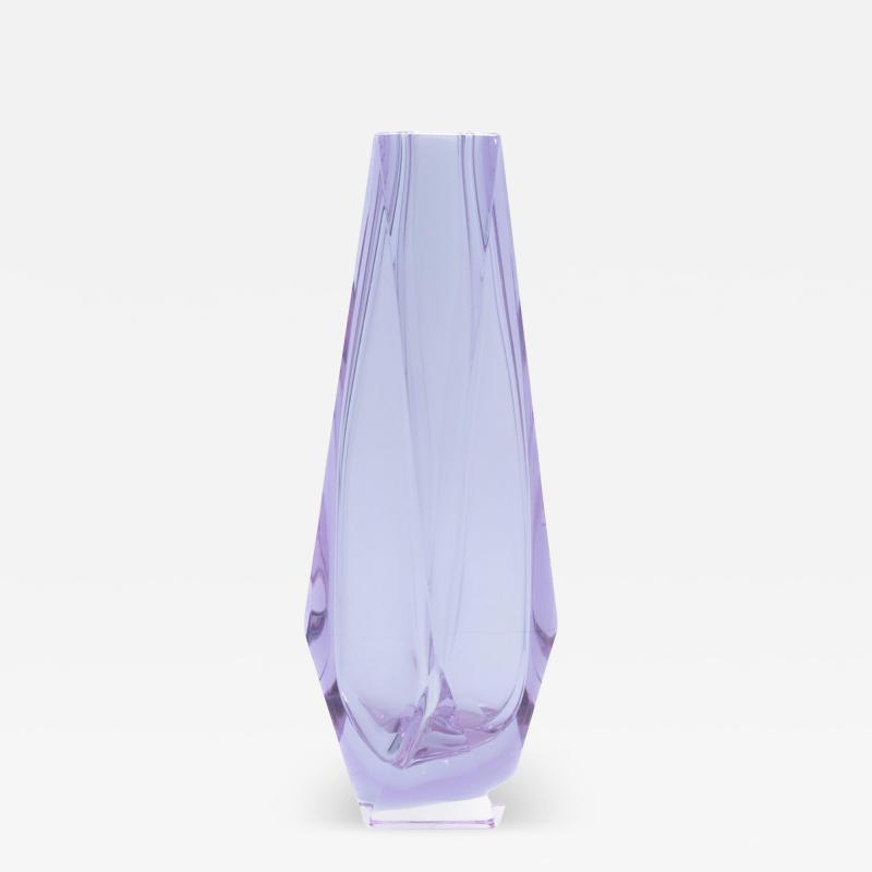 Hand Blown Murano Vase in Lavender