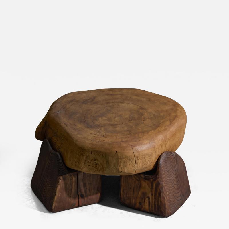 Hand Carved Brutalist Coffee Table France 2025