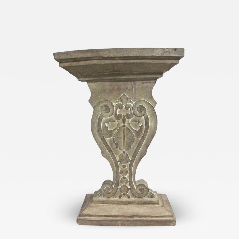 Hand Carved and Cerused Modern Neoclassical Northern Italian Console