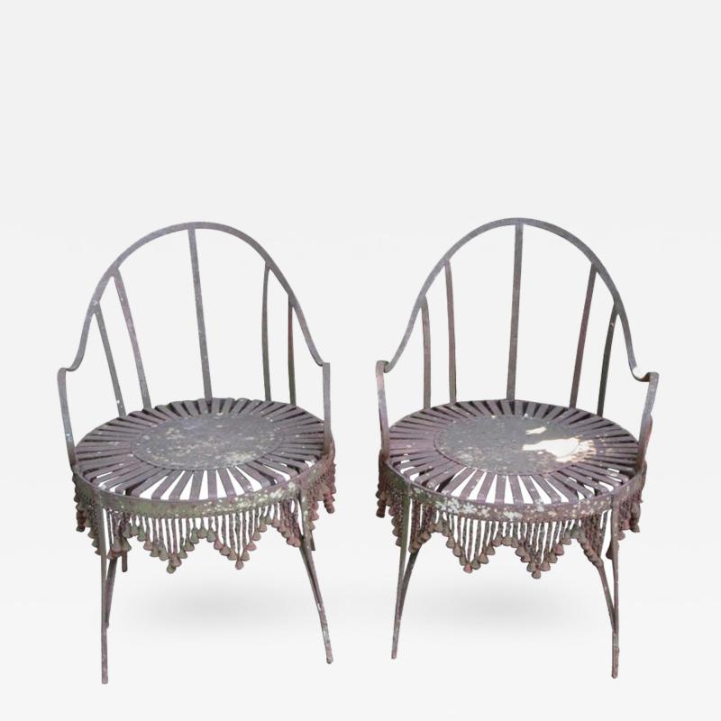 Hand Forged Iron Chain Tassel Design Armchairs