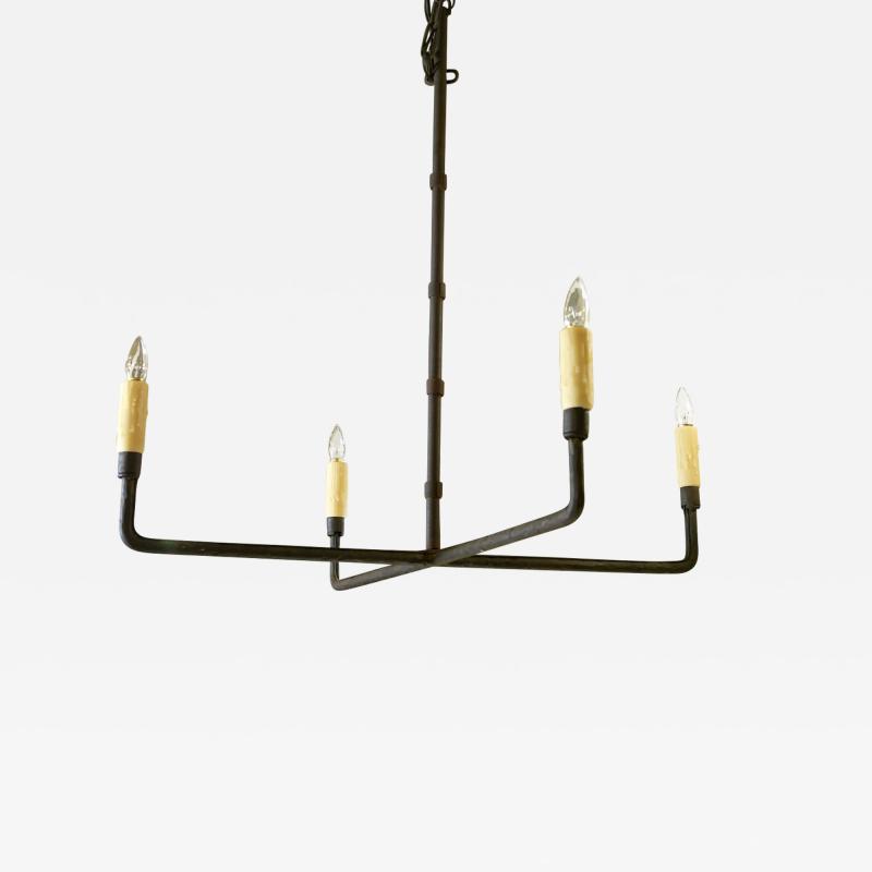 Hand wrought Custom Guernsey Iron Chandelier