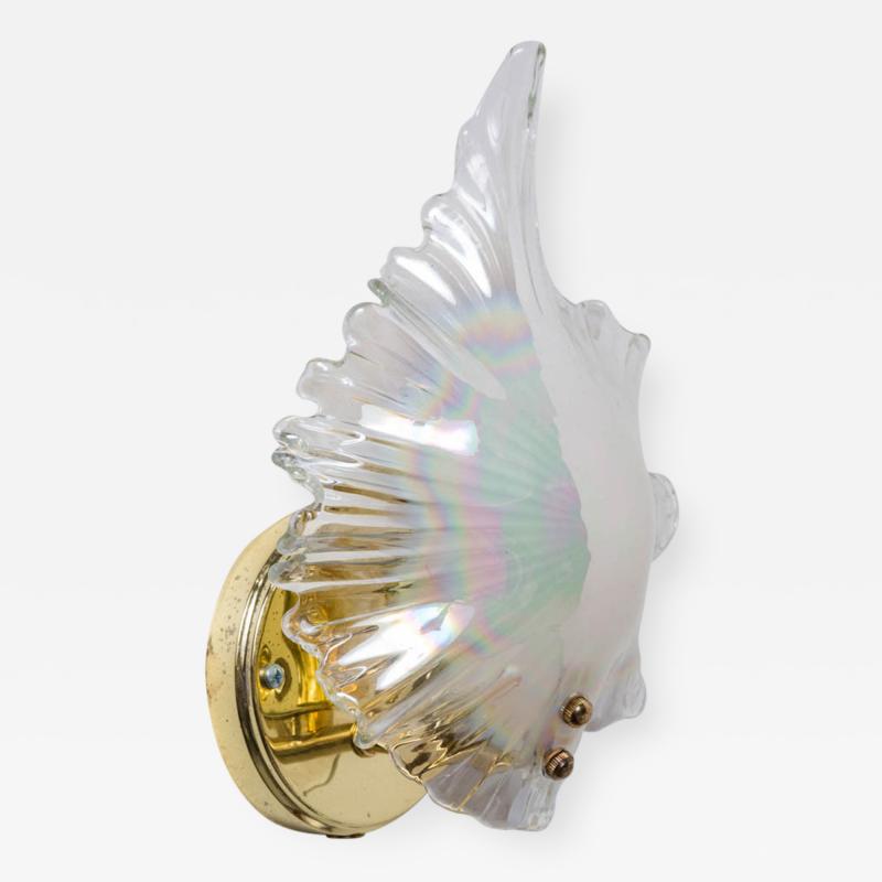 Handblown Glass Shell Sconce