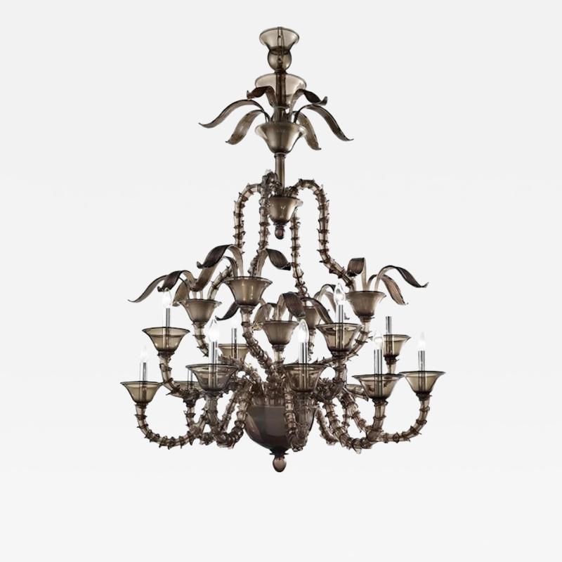 Handcrafted Modern Fum Murano Glass Chandelier Ca Rezzonico Collection