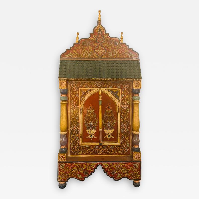 Handmade Moucharabeih Vintage Moroccan Mirror with Two Doors