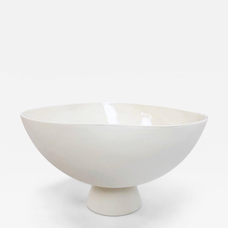 Handmade White Porcelain Compote