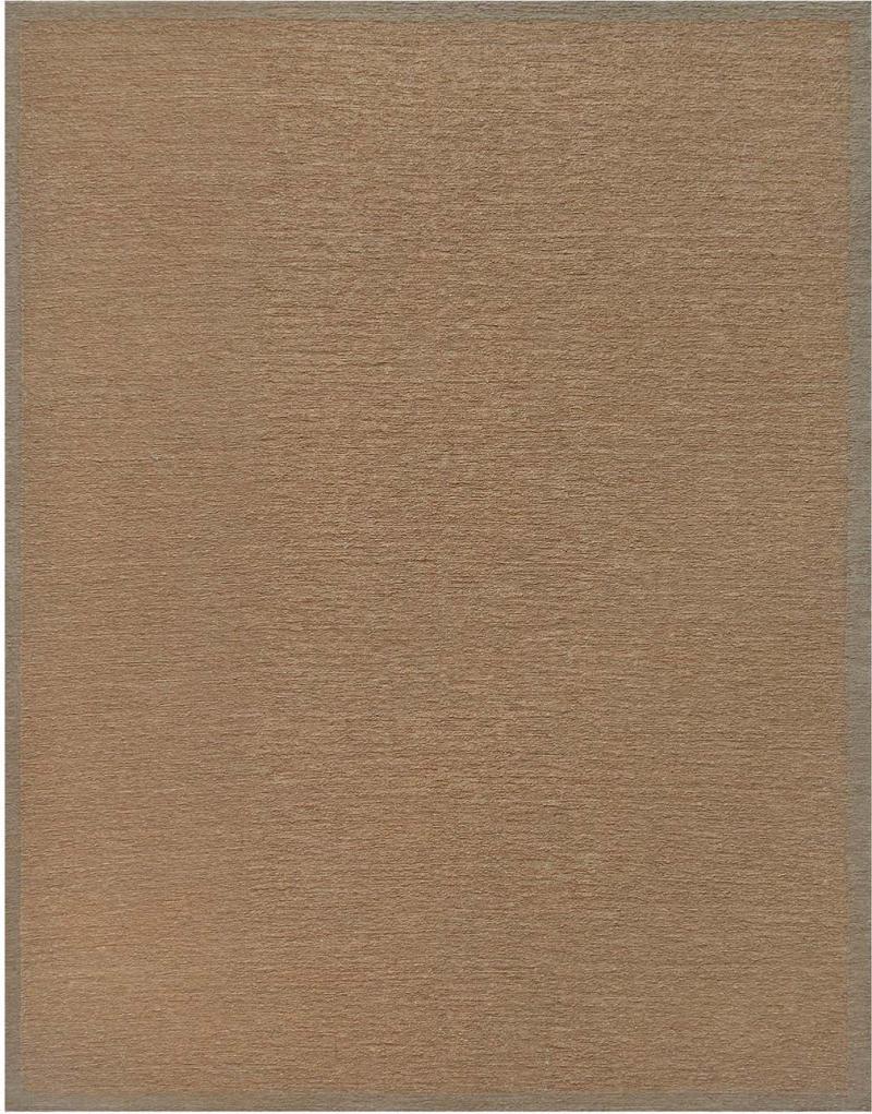 Handwoven Flatweave Hemp Rug with Contrasting Border