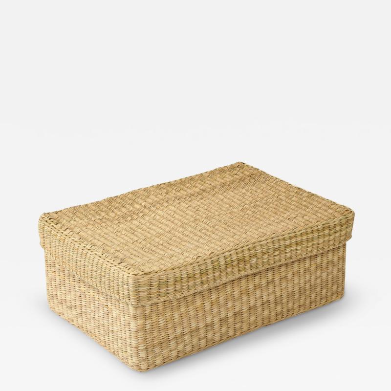 Handwoven Lidded Storage Basket