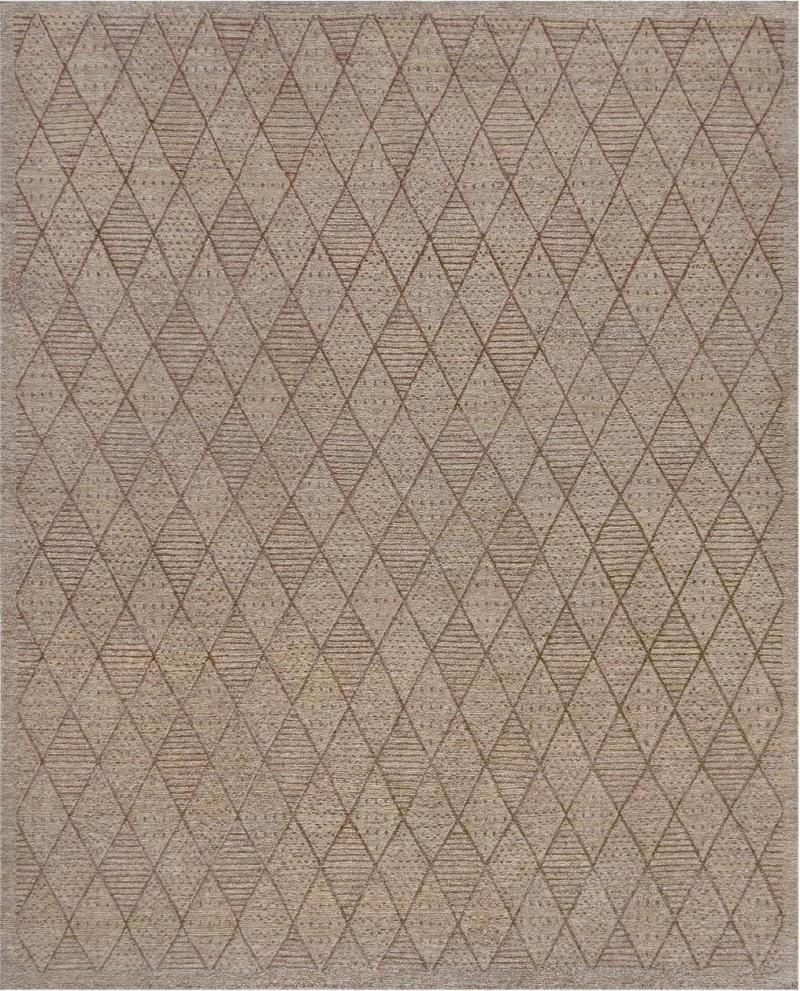 Handwoven Modern Diamond Patterned Rug