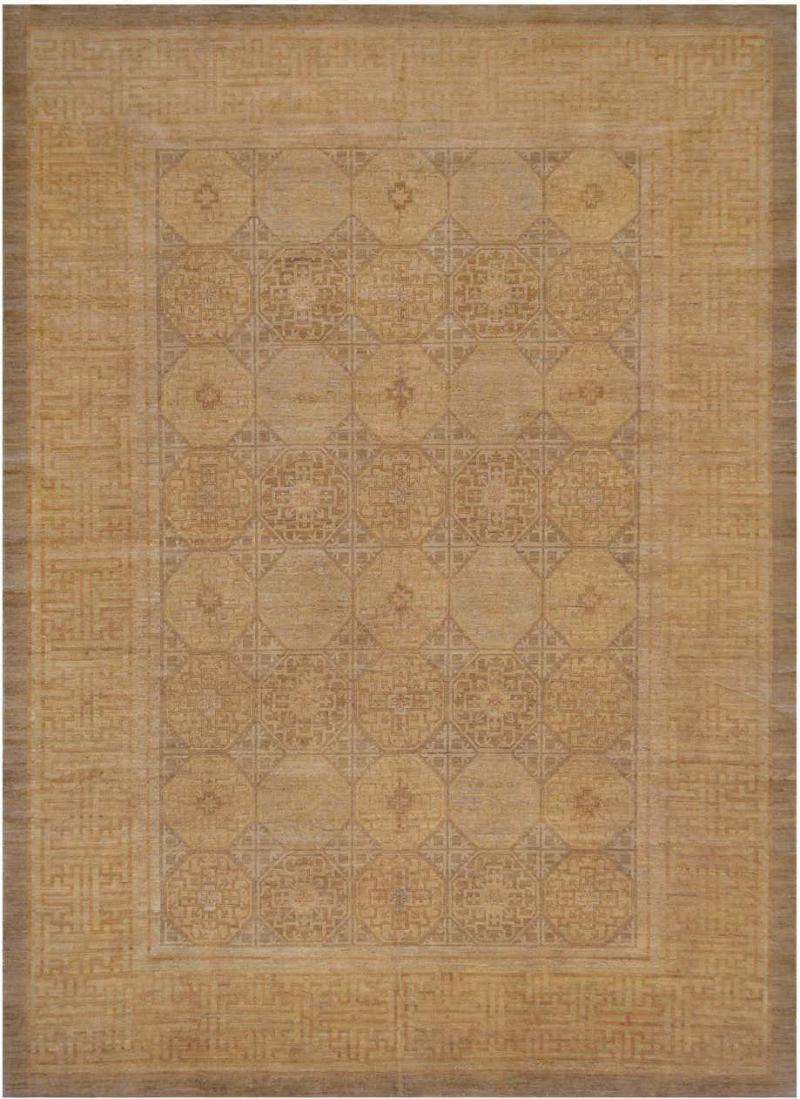 Handwoven Revival Wool Khotan Style Rug