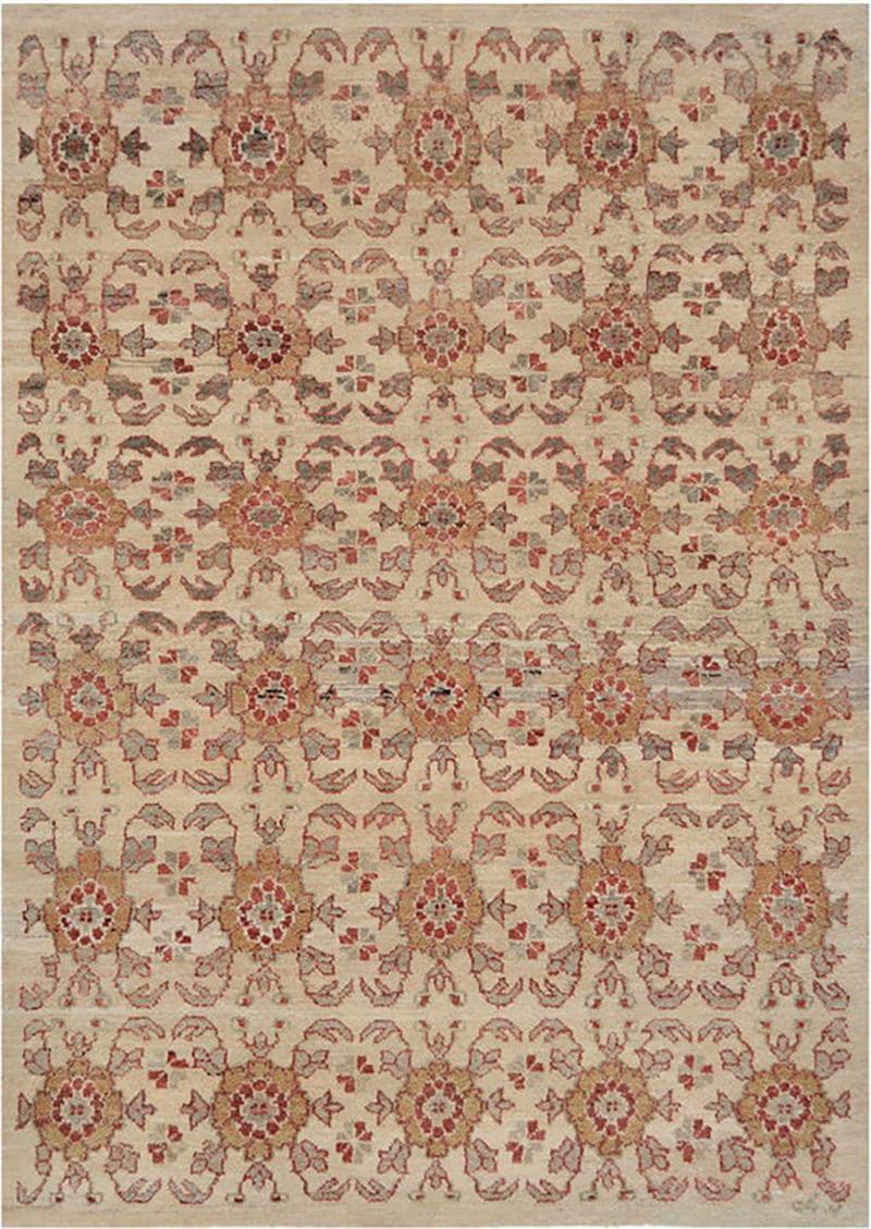 Handwoven Wool Floral Turkish Deco Rug