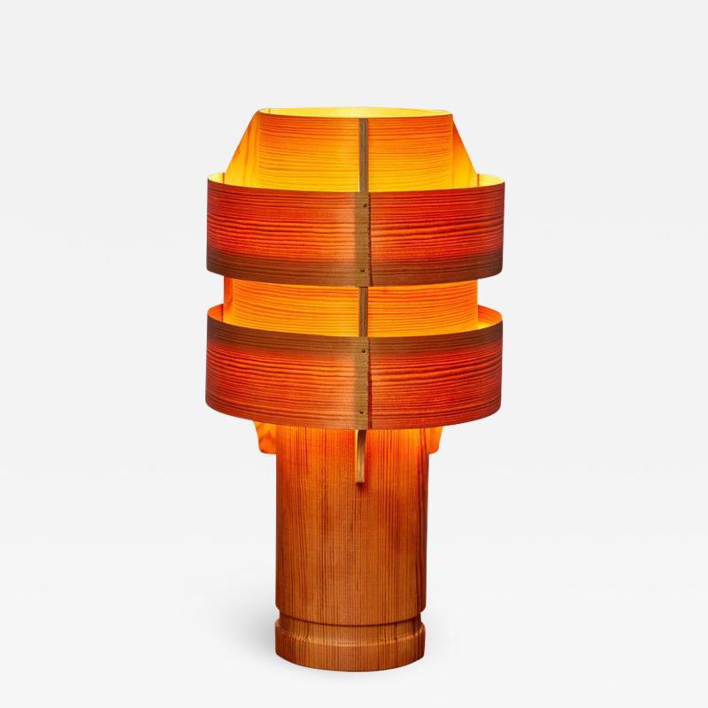 Hans Agne Jakobsson 1960s Hans Agne Jakobsson Model 243 Wood Table Lamp for AB Ellysett