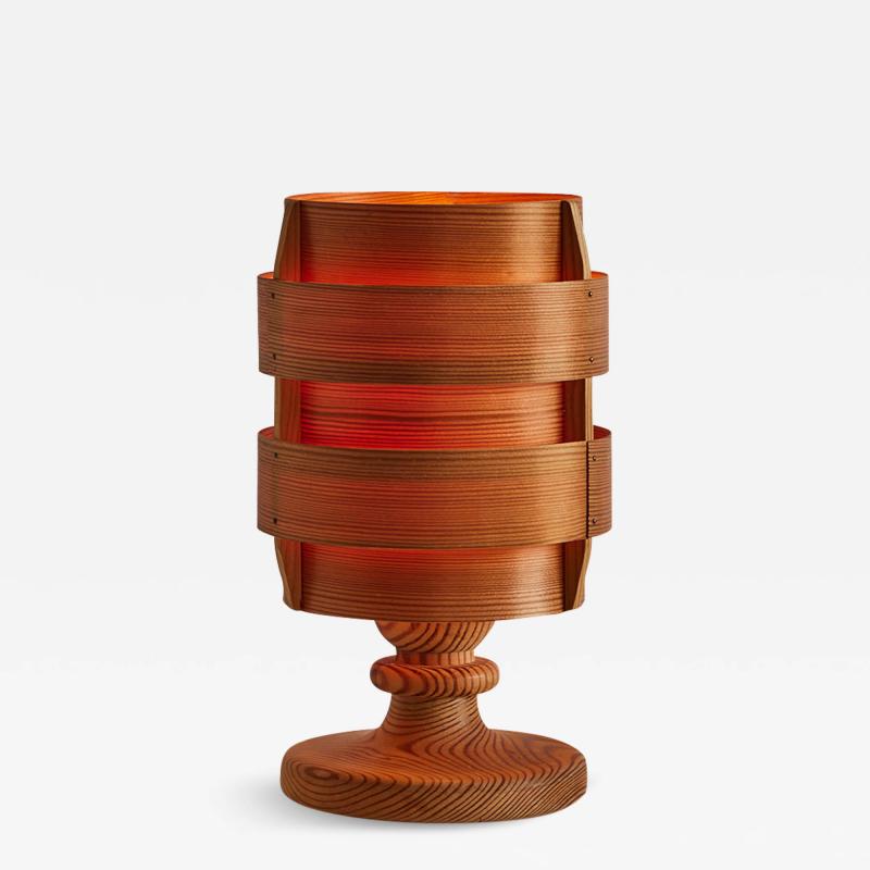 Hans Agne Jakobsson 1960s Hans Agne Jakobsson Model B148 Wood Table Lamp for AB Ellysett