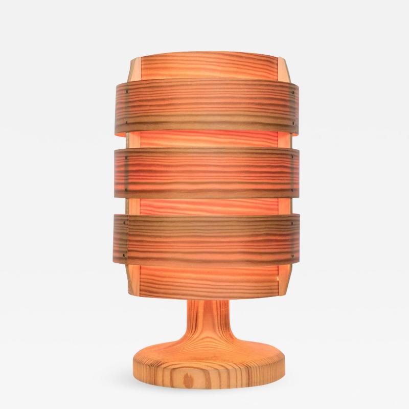 Hans Agne Jakobsson 1960s Hans Agne Jakobsson Wood Table Lamp for AB Ellysett