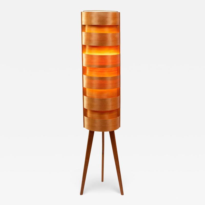 Hans Agne Jakobsson 1960s Hans Agne Jakobsson Wood Tripod Floor Lamp for AB Ellysett