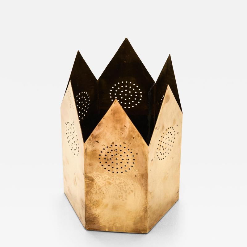 Hans Agne Jakobsson Candlestick in Brass by Hans Agne Jakobsson 1960s