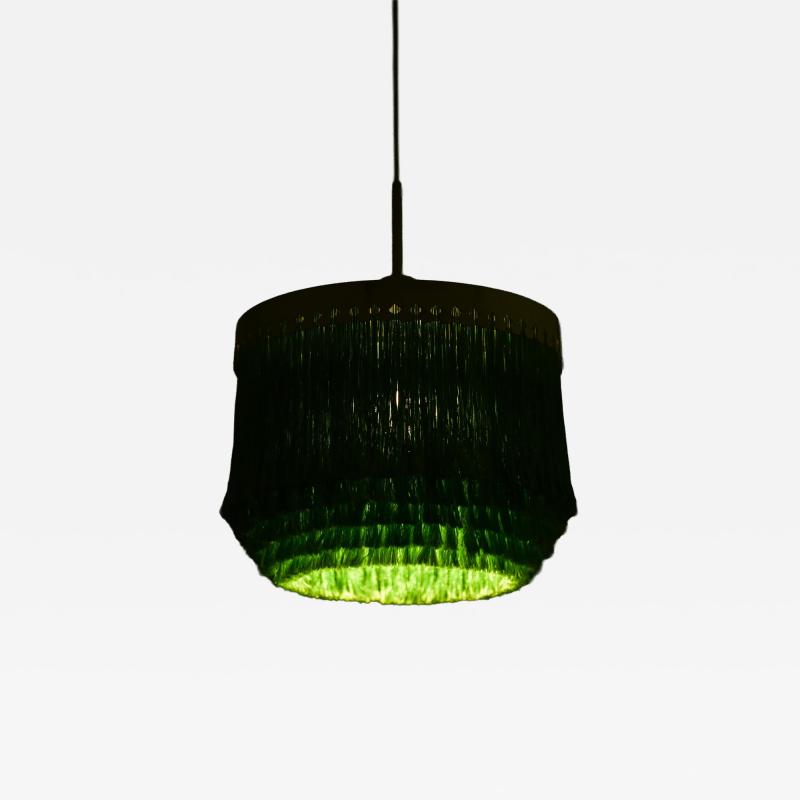 Hans Agne Jakobsson Ceiling Lamp Model T 601 M in Silk and Brass by Hans Agne Jakobsson 1965