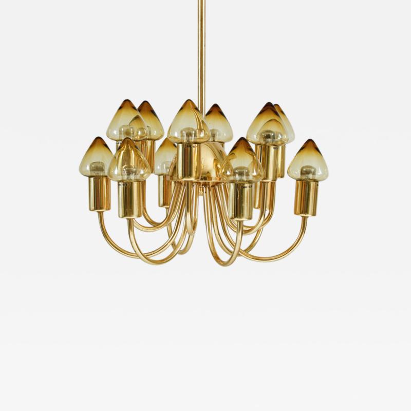 Hans Agne Jakobsson Chandelier in Brass by Hans Agne Jakobsson