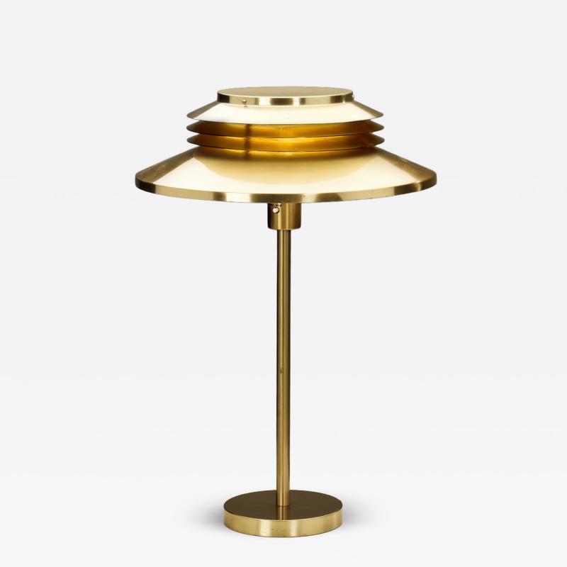 Hans Agne Jakobsson Hans Agne Jakobsson Model B120 Brass Table Lamp Sweden Mid 20th Century