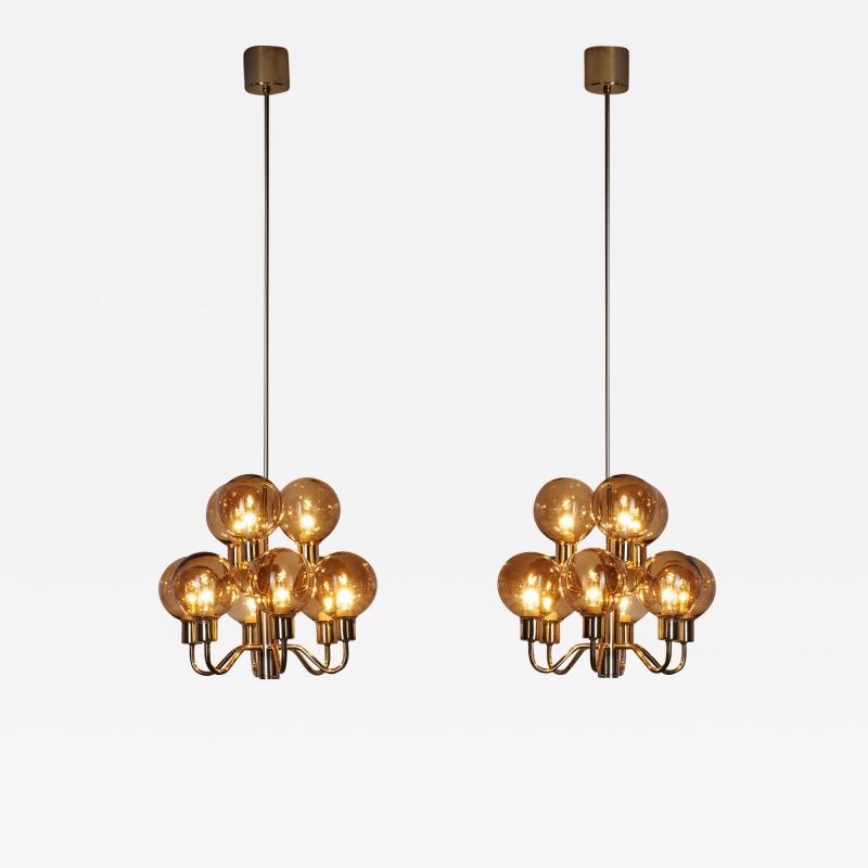Hans Agne Jakobsson Hans Agne Jakobsson Model T716 Ceiling Lamps for Markaryd Sweden 1960s