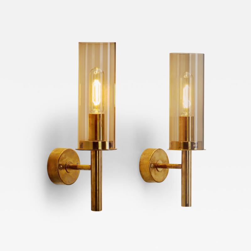 Hans Agne Jakobsson Hans Agne Jakobsson Model V169 1 Wall Sconces for Markaryd Sweden 1960s