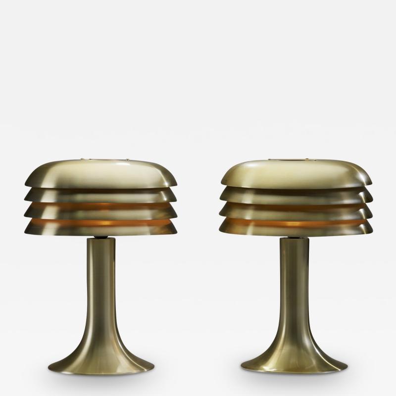 Hans Agne Jakobsson Hans Agne Jakobsson Pair of BN 26 Table Lamps for AB Markaryd Sweden 1950s