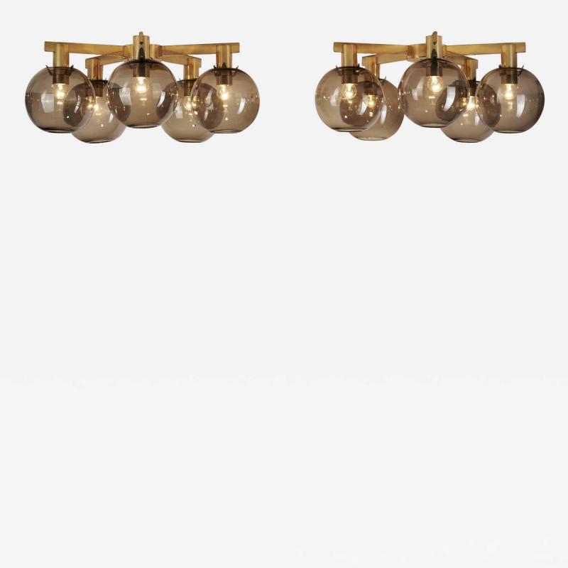 Hans Agne Jakobsson Hans Agne Jakobsson T376 5 Ceiling Lights Sweden 1960s