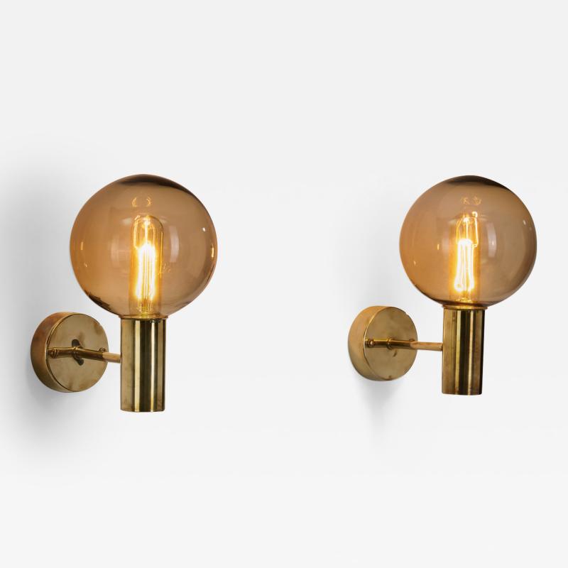 Hans Agne Jakobsson Hans Agne Jakobsson V 149 Pair of Wall Sconces for AB Markaryd Sweden 1960s