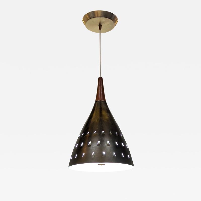 Hans Agne Jakobsson Mid Century Modern Brass Pendant Light