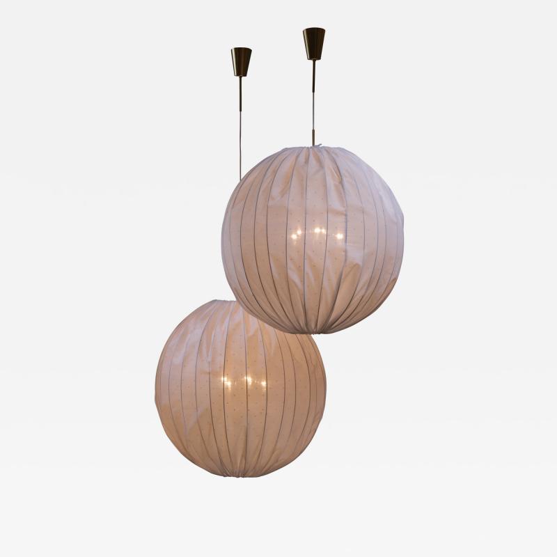 Hans Agne Jakobsson Pair of Hans Agne Jakobsson fabric pendants