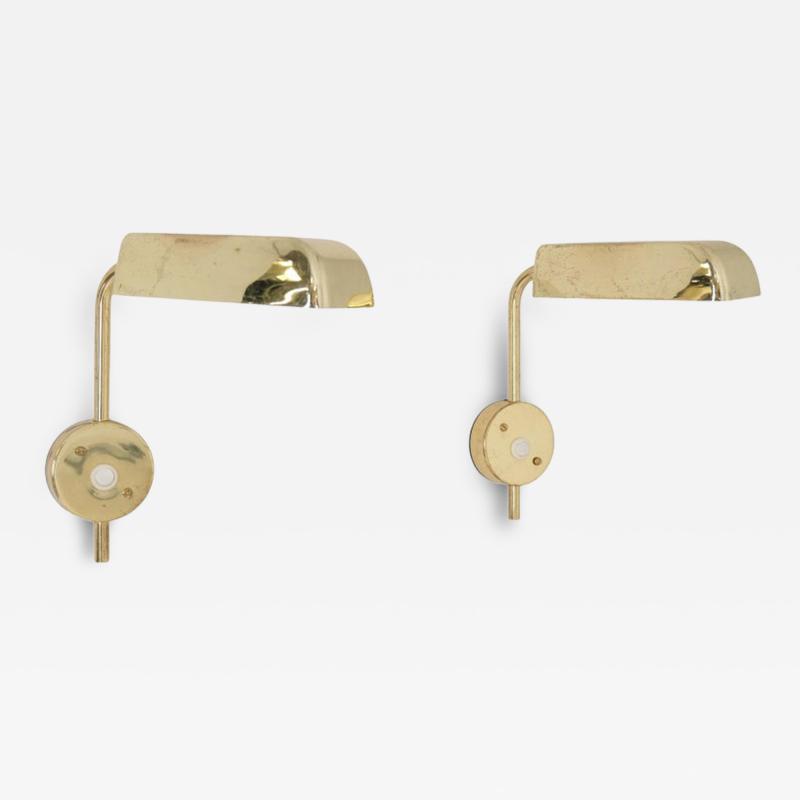 Hans Agne Jakobsson Pair of Vintage Hans Agne Jakobsson Adjustable Brass Scones C2796 1 Sweden 1970s